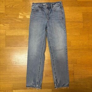Anthropologie Pilcro High Rise Straight Leg Preppy Coastal Fisherman Jeans 26